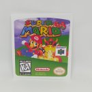 SUPER MARIO 64 (USA) Nintendo 64 N64 replacement Label Decal SUPER MARIO 64 (USA) Nintendo 64 N64 replacement Label Decal