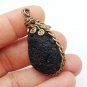 P0416 : Translucent Agni Manitite Pendant - Antique Design (16.8g, 4.8x3x1.6cm)