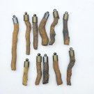 P0677 : Wholesale Lot P0677: 11 Pcs Slim Fulgurite Pendants