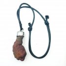 P1056 : Giant Reddish Fulgurite Pendant Necklace (68.3g)