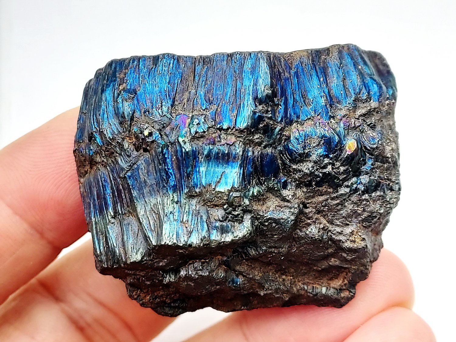 S00858 : Premium Leklai Natural Stone Rainbow 7 Color 103.7 g-Thai Amulet Powerful Luck