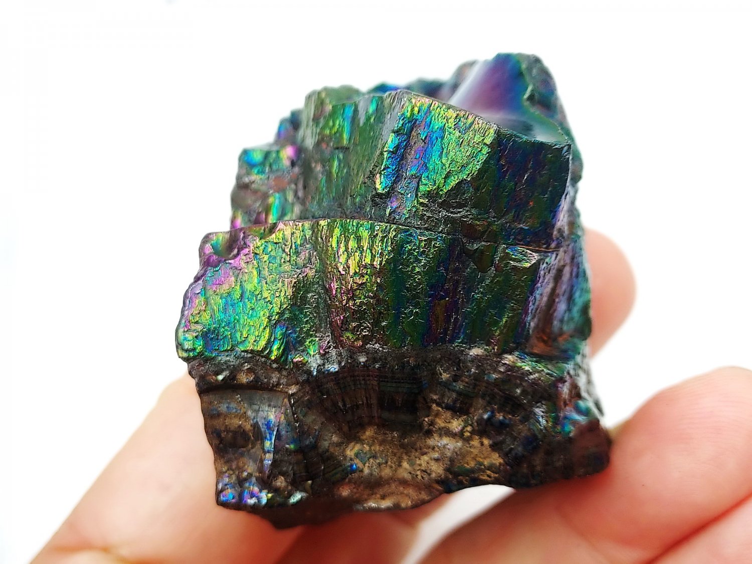 S00880 : Premium Leklai Natural Stone Rainbow 7 Color 195.2g-Thai Amulet Powerful Luck