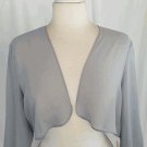NWT Beautiful Sheer Chiffon 3/4 slv  Bolero Jacket/Shrug(Available Black,Silver)