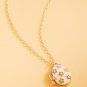 Easter Egg Shaped Enamel Locket Short Necklace