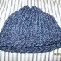 Blue Specks skully knit hat