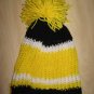 Pittsburgh Pride rollup knit hat with pom-pom