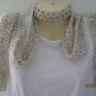 Cream & More crocheted scarf