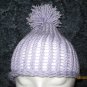 Lavender Puff rollup knit hat