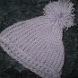 Lavender Puff rollup knit hat