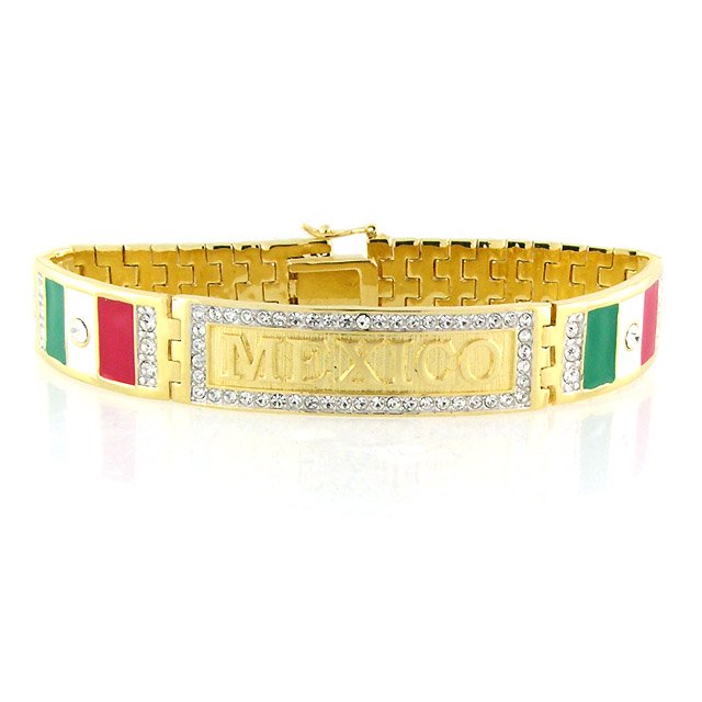 Gold & Enamel Mexico  Bracelet