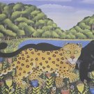 Branko Paradis Ltd Ed Leopard & Black Panther 7/950 Naive Art African Collection