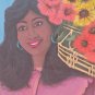 1993 Signed Jose Montilla Ruis - Morena Con Flores - Acrylic Art Painting