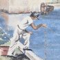 Rare 1970s Gene McLendon "Crabbing" Watercolor Art Painting Roswell, New Mexico