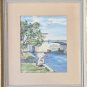Rare 1970s Gene McLendon "Crabbing" Watercolor Art Painting Roswell, New Mexico