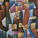 Original Ian Rystron Abstract Art Oil on Canvas Painting Framed Florida Artist