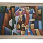 Original Ian Rystron Abstract Art Oil on Canvas Painting Framed Florida Artist