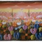 Rare & Original Robert Damour Tropical Landscape Haitian Naif Folk Art Painting