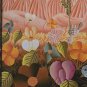 Rare & Original Robert Damour Tropical Landscape Haitian Naif Folk Art Painting