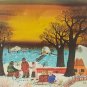 Signed Susi Majdic Winter Landscape Art Croatia Serbia Yugoslavia Painting