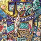 Framed & Signed Raphael Abecassis Blessings of the House COA Judaica Art Israel