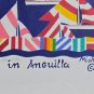 Hand Signed Michele Lavalette RACE IN ANGUILLA Lithograph Art Sailing Poster