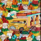 Signed YVES ROCK Original Vintage & Rare Folk Naif Art Haitian Painting HAITI Signed YVES ROCK Original Vintage & Rare Folk Naif Art Haitian Painting HAITI