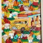 Signed YVES ROCK Original Vintage & Rare Folk Naif Art Haitian Painting HAITI