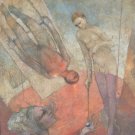Rare Signed Mario Gordillo Untitled Surreal Art Painting Listed Artist Equador