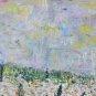 Rare 1987 Signed Daniel Village of Vogüé in Ardèche Painting After Gustav Klimt