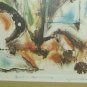 1976 HAND S/N JUNSUKE WATARAI "GREEN HARMONY" JAPAN WOODBLOCK ART ETCHING