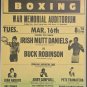 1982 Buck Robinson vs Irish Mutt Daniels Framed Boxing Poster War Auditorium