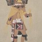 Signed 1974 R. Johnson Eagle Dancer Native Indian Sand Painting Framed Art