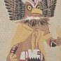 Signed 1974 R. Johnson Eagle Dancer Native Indian Sand Painting Framed Art