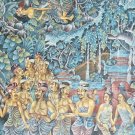 RARE SIGNED KT DELEK TEGALLALANO BALI BALINESE HINDU JAVANESE FOLK ART PAINTING