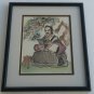 Rare 1982 Original Miriam Klubok Japanese Sensei Samurai Watercolor Art Painting