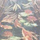 HAND SIGNED Linda Pirri “KOI REFLECTIONS” Hawaii Tropical Art Framed Print COA