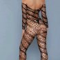 NEW Sexy BeWicked Women's Web of Love Black Bodystocking PLUS