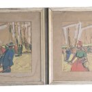 (2) Jack Amoroso Vintage Caribbean Island Beach Mid-Century Art Serigraph Prints (2) Jack Amoroso Vintage Caribbean Island Beach Mid-Century Art Serigraph Prints