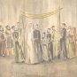 Signed Joseph Kossonogi - Jewish Wedding - 51/200 Lithograph Judaica Art Print