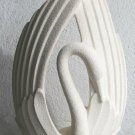 Haeger 1996 Ceramic Large Swan White Textured Finish Collectible Pottery Display
