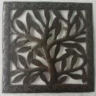 Original Johnson Augustin Haitian TREE OF LIFE Metal Painted Drum Wall Art HAITI