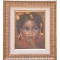 An Original Painting by Carel Blain Portrait of a Girl Haitian Contemporary Art
