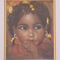 An Original Painting by Carel Blain Portrait of a Girl Haitian Contemporary Art
