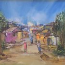 1995 Cupidon Rodrigue Haitian Countryside Landscape Painting Contemporary Art