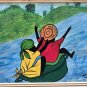 Signed Adelson Women in the River Haitian Naif Folk Art Painting Haiti