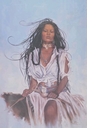 Framed & Signed Penni Anne Cross 291/475 Half Breed I Lithograph Art Print COA