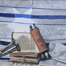 Rare & Signed Miriam Bransky Ceremonial Jewish Torah Scroll Judaica Art Painting