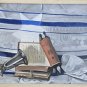 Rare & Signed Miriam Bransky Ceremonial Jewish Torah Scroll Judaica Art Painting