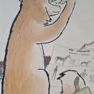 Rare R. Horwitz FOX HUNT Cartoon Comic Illustration Ink & Watercolor Art Rare R. Horwitz FOX HUNT Cartoon Comic Illustration Ink & Watercolor Art