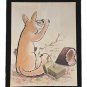 Rare R. Horwitz FOX HUNT Cartoon Comic Illustration Ink & Watercolor Art